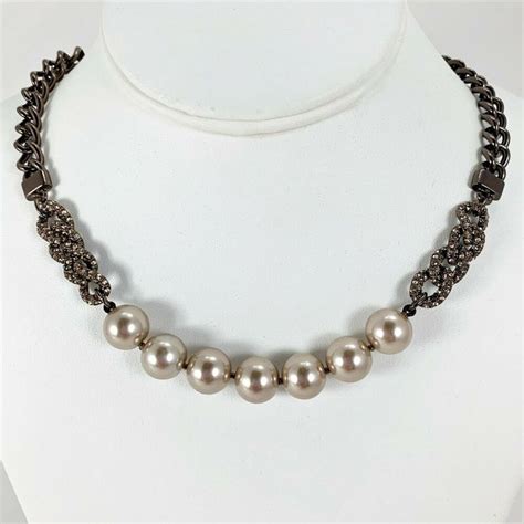 givenchy two tone crystal pearl